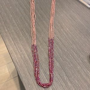 Loft seed bead stranded necklace